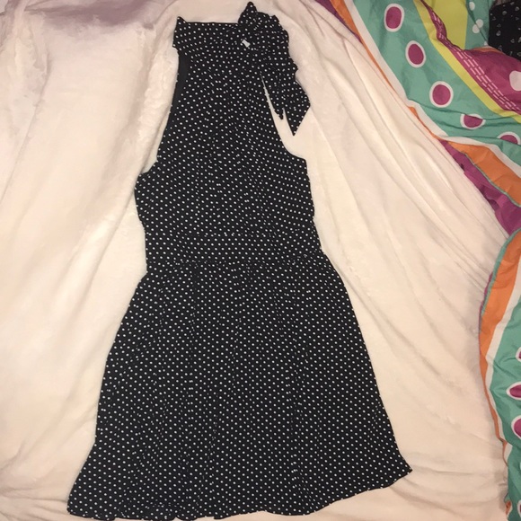 Polka dot high neck dress - Picture 2 of 8
